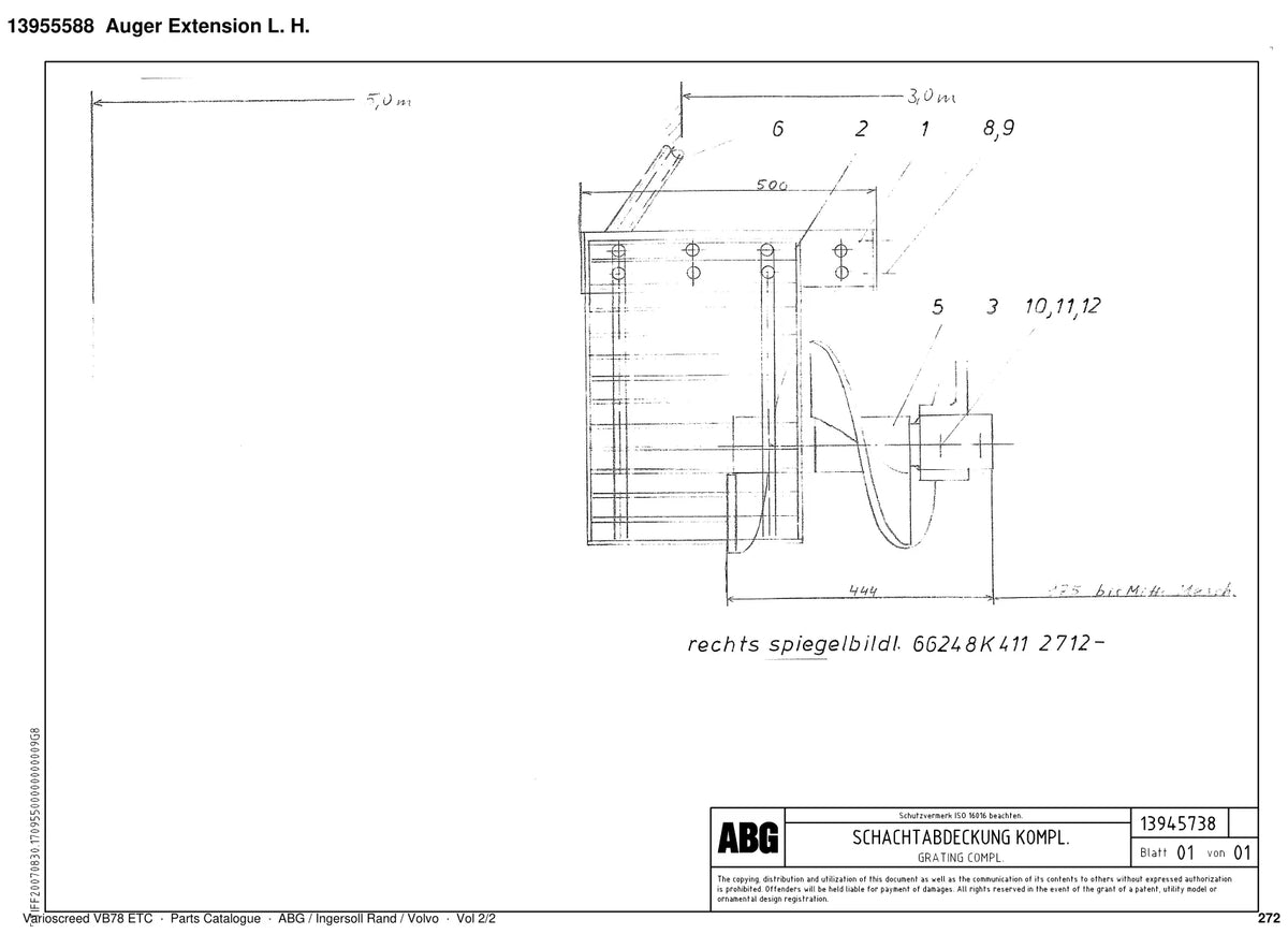ABG Varioscreed VB78 ETC Ingersoll Rand — vista explodida 4