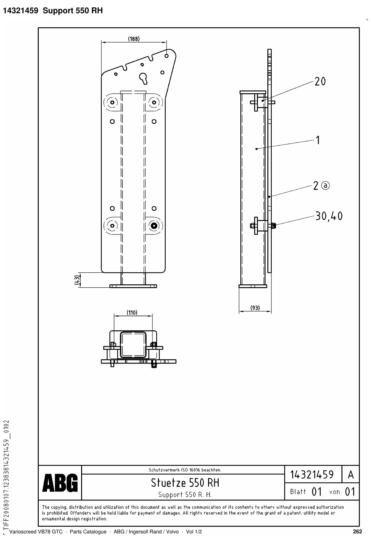 ABG Varioscreed VB78 GTC Ingersoll Rand — vista explodida 2