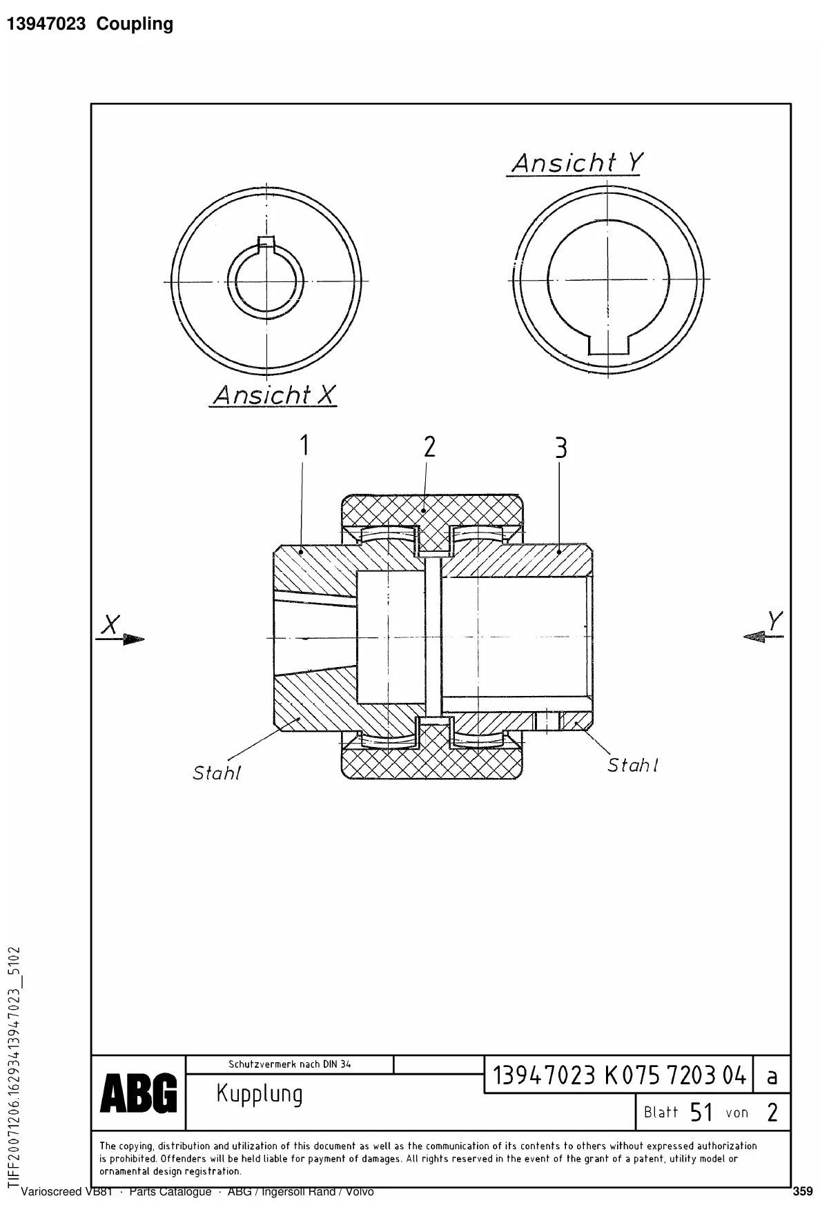 ABG Varioscreed VB81 Ingersoll Rand — vista explodida 2