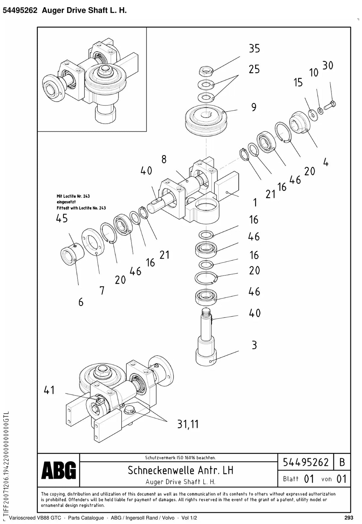 ABG Varioscreed VB88 GTC Ingersoll Rand — vista explodida 2