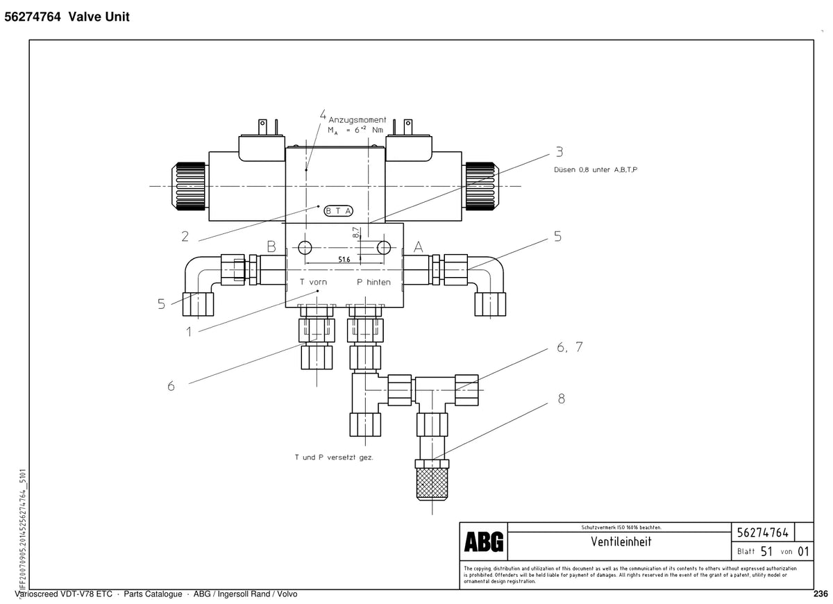 ABG Varioscreed VDT-V78 ETC Ingersoll Rand — vista explodida 2