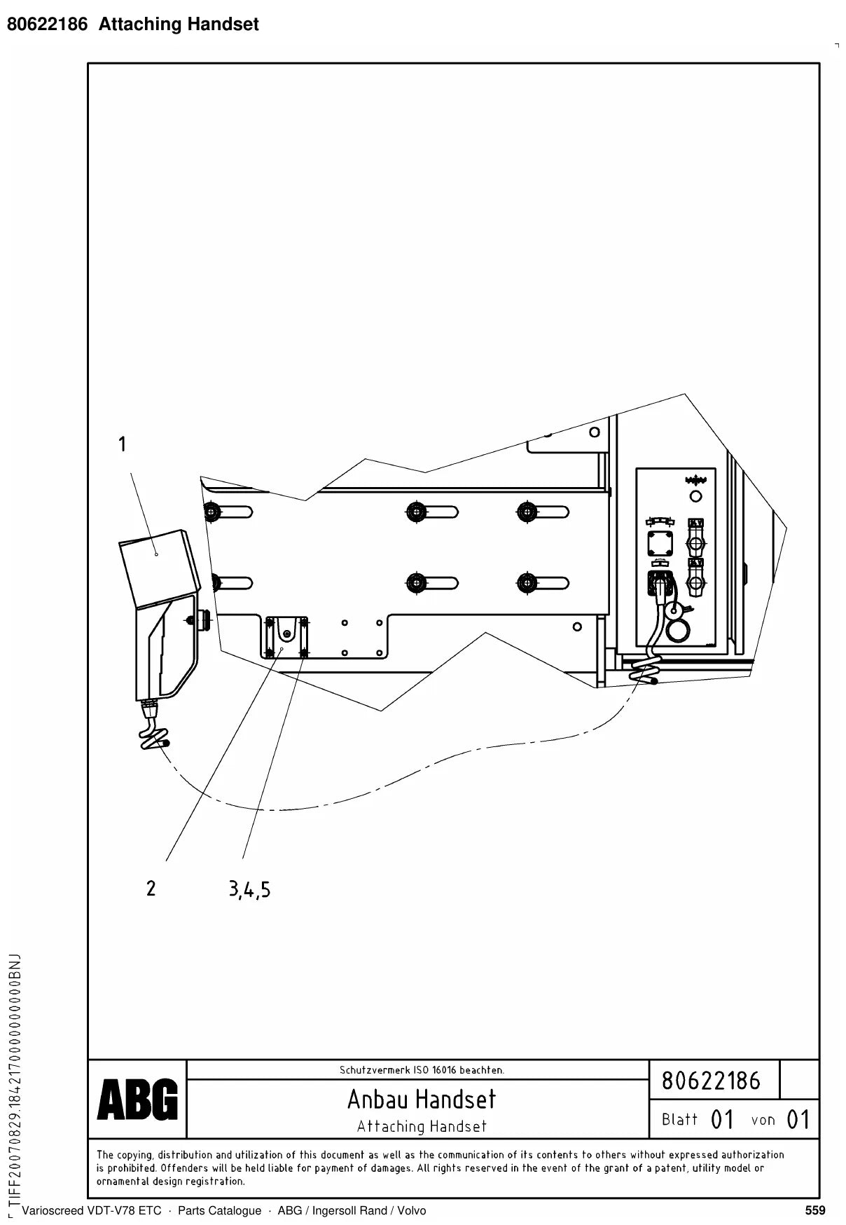 ABG Varioscreed VDT-V78 ETC Ingersoll Rand — vista explodida 4