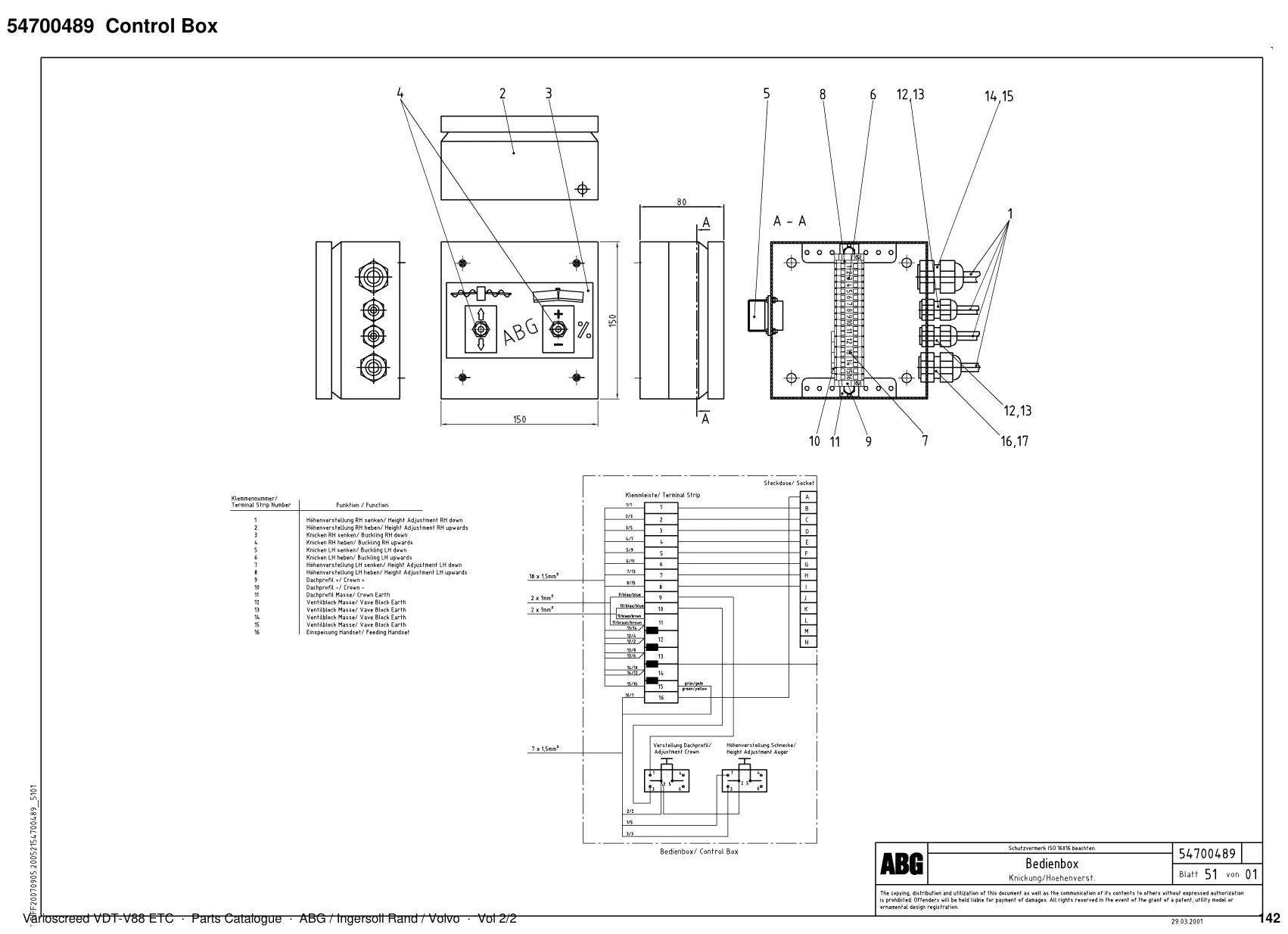 ABG Varioscreed VDT-V88 ETC Ingersoll Rand — vista explodida 3