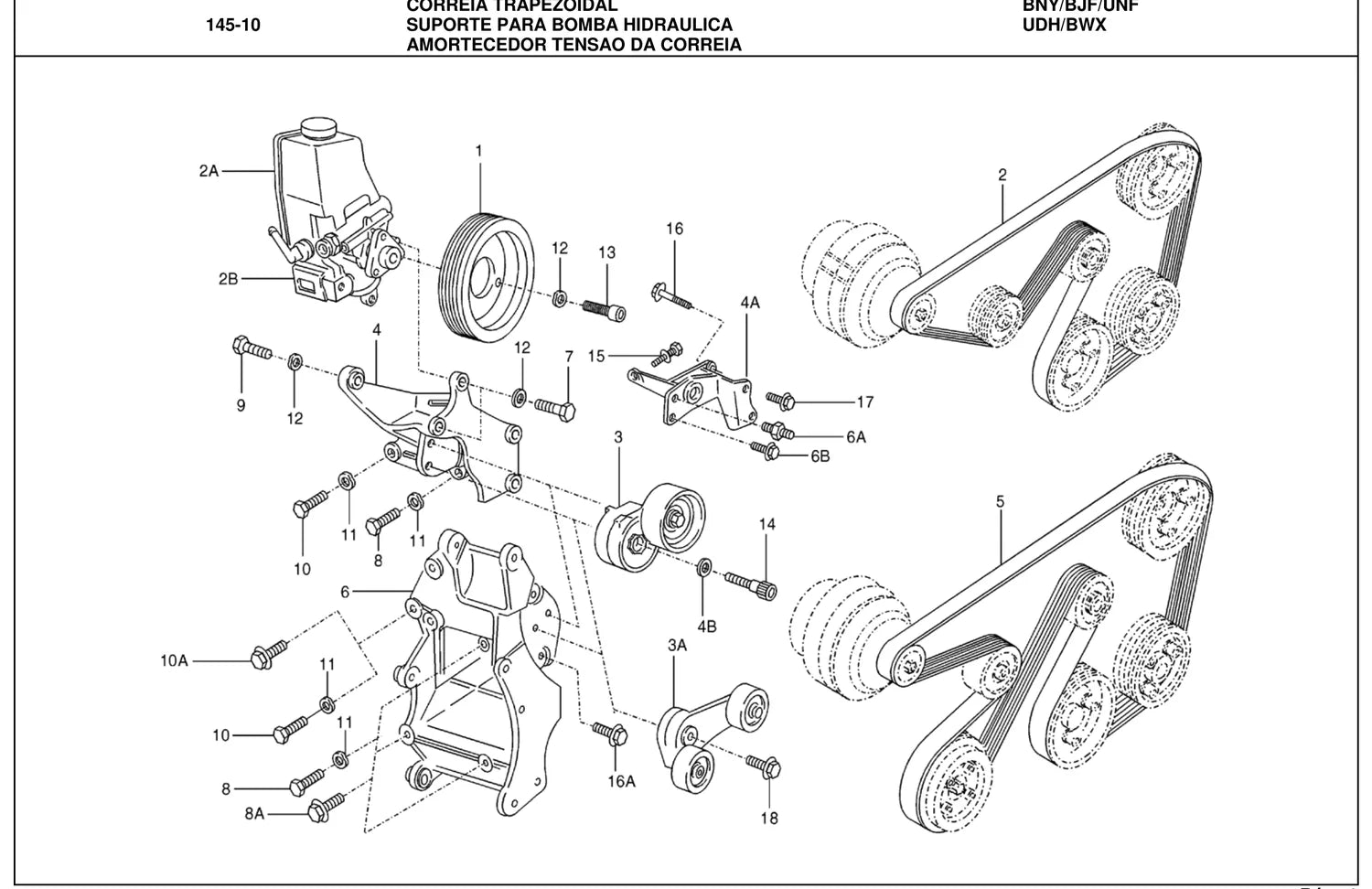 Catálogo de Peças Volkswagen Parati G4 1.6 e 1.8 8V (2005-2010) — vista explodida 2 (pág. 118 do PDF)