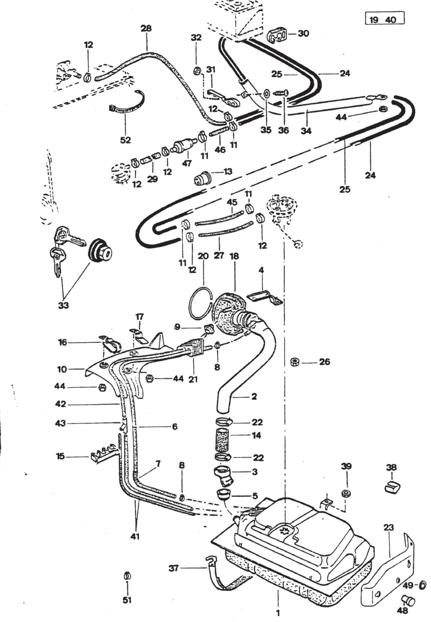 Catálogo de Peças Volkswagen Santana e Quantum 1.8 e 2.0 (1984-1991) — vista explodida 2 (pág. 100 do PDF)