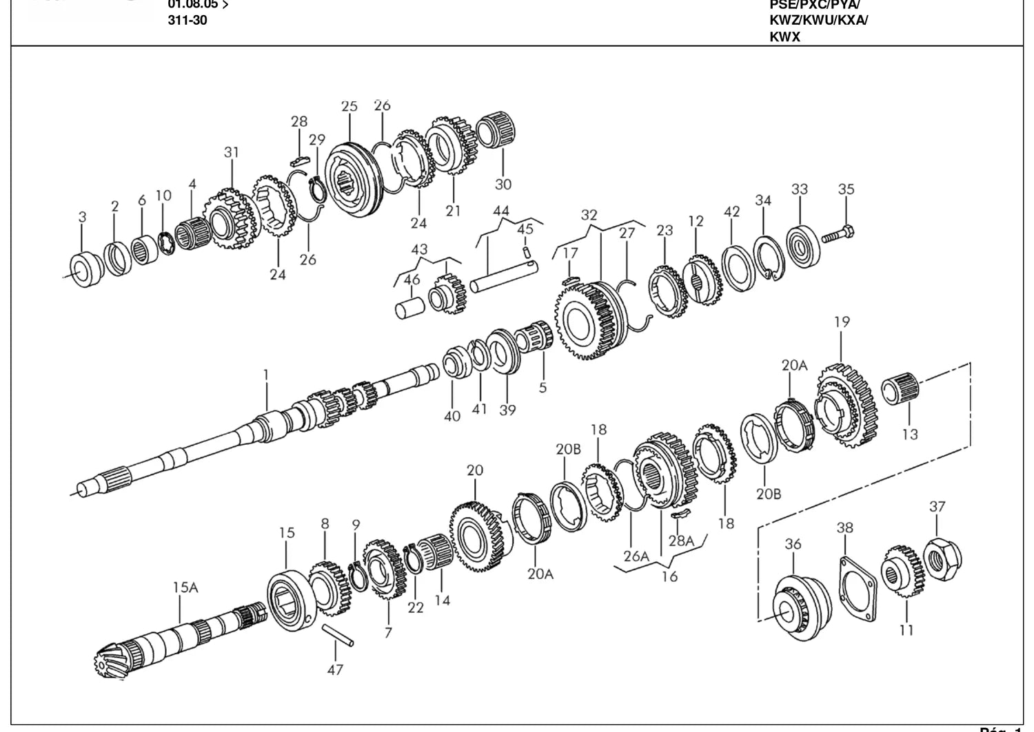 Catálogo de Peças Volkswagen Saveiro G4 (2005-2009) — vista explodida 3 (pág. 110 do PDF)