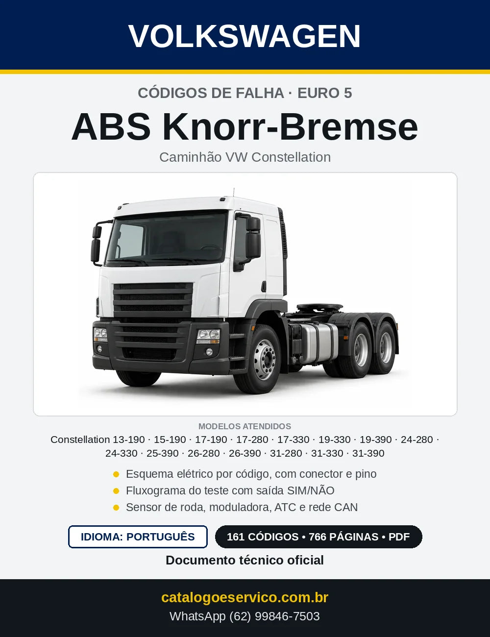 Capa — Códigos de Falha ABS VW Constellation Euro 5