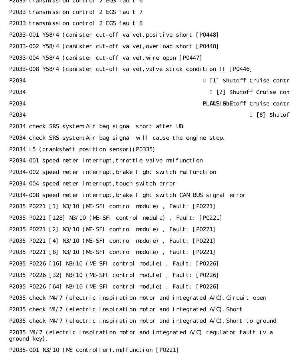 Códigos de Falha Mercedes-Benz Sprinter — Lista completa de codigos de falha B/C/P - diagrama 2