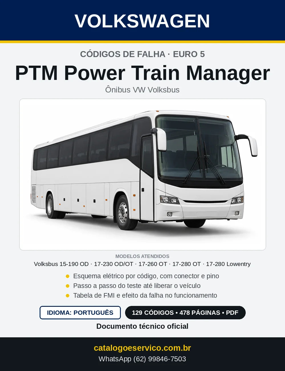 Capa — Códigos de Falha Ônibus Volksbus Euro 5