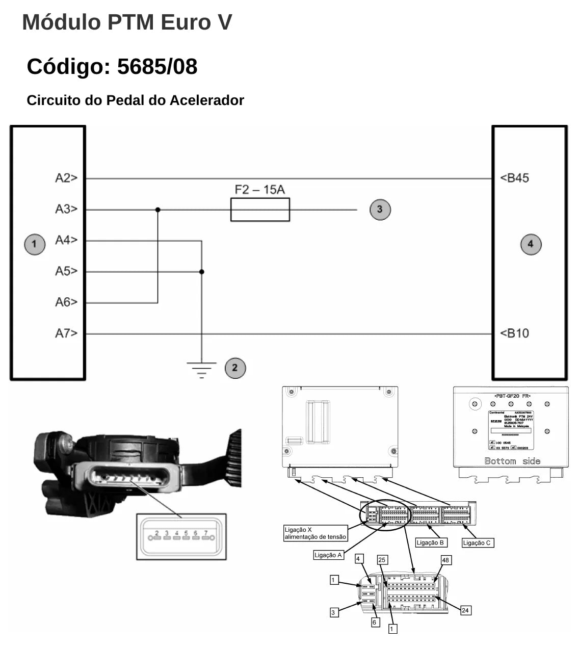 Página do manual de diagnóstico PTM Caminhão pesado Volkswagen Constellation Euro 5 — esquema elétrico e passo a passo (amostra 4)
