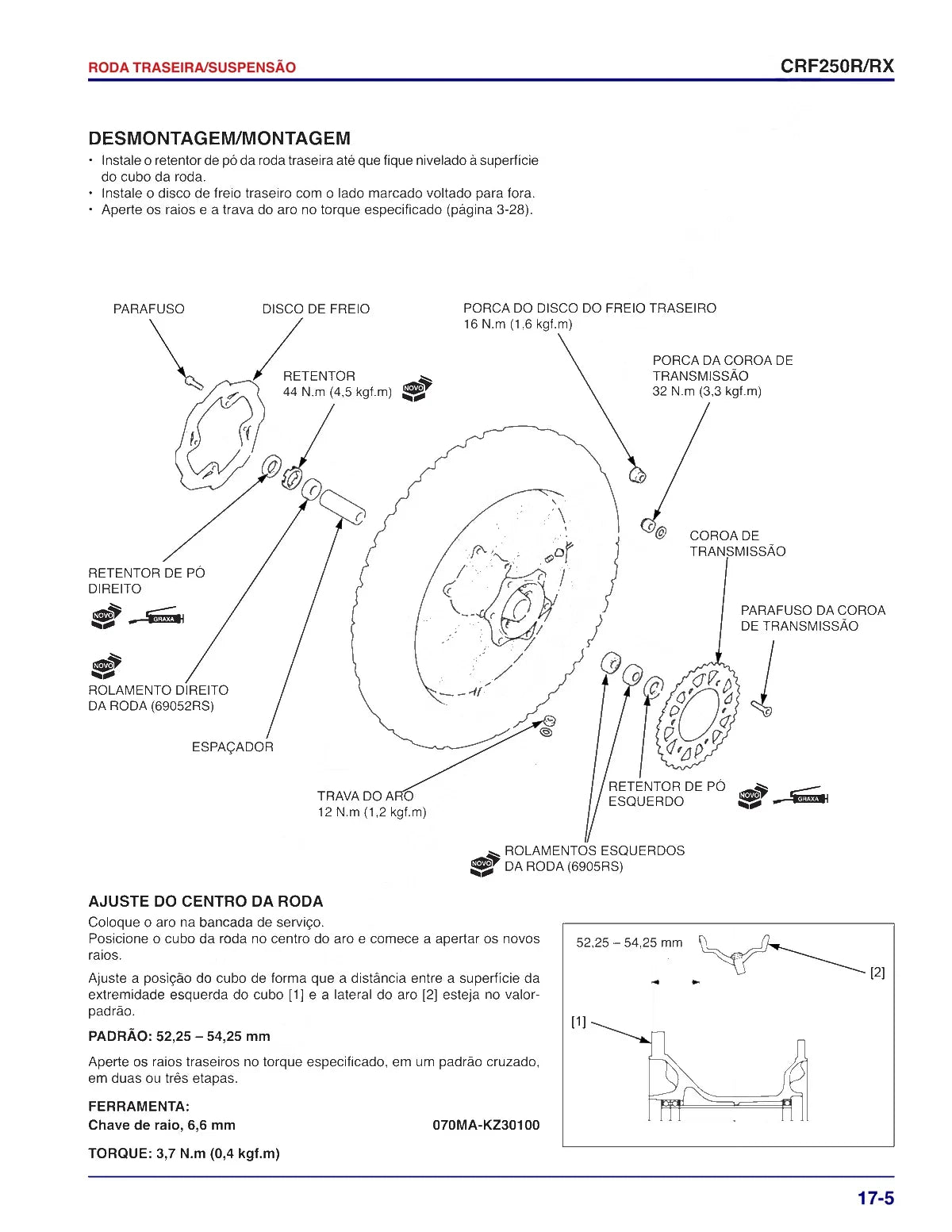 Honda CRF250R RX 2019 2021 — motocicleta, figura técnica 3