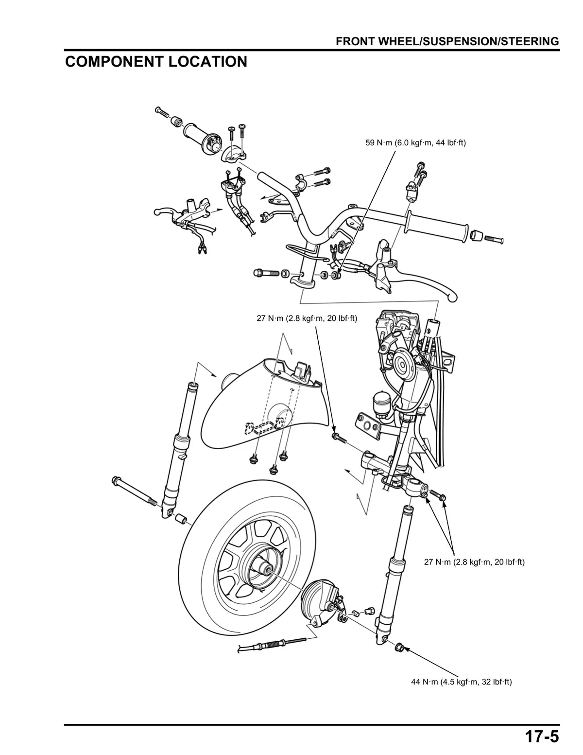 Honda NCW50 2023 — motocicleta, figura técnica 3