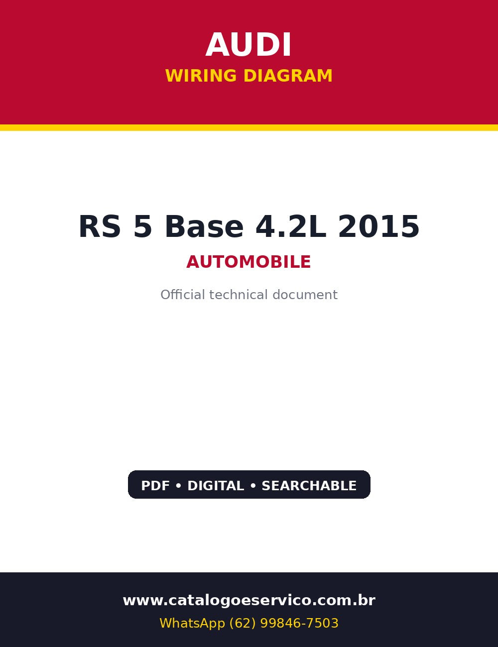 Diagrama Elétrico Audi RS 5 Base 4.2L 2015 — 5 V8: o diagrama que mapeia direção ativa, controle