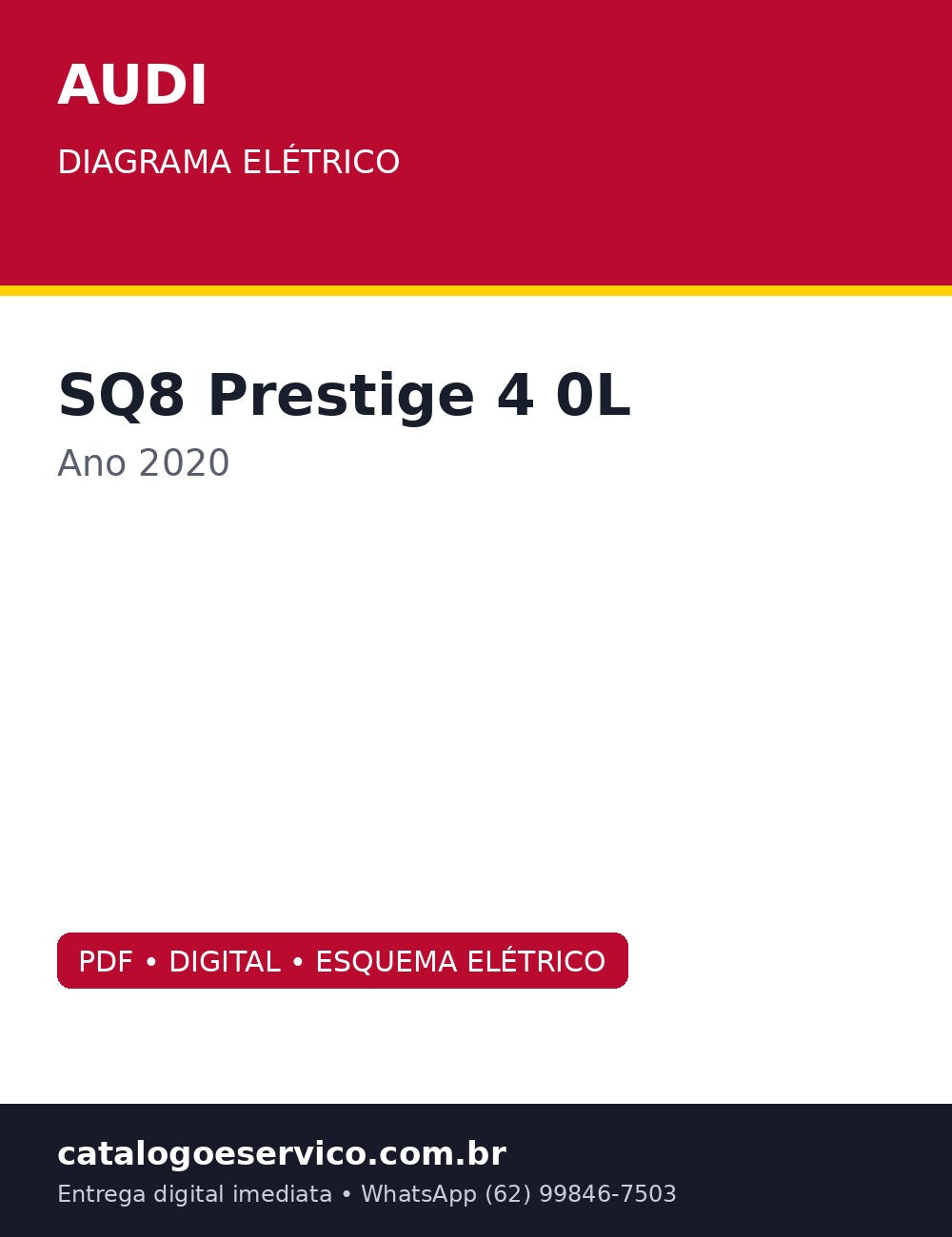 Diagrama Elétrico Audi SQ8 Prestige 4.0L 2020 — 4.0L 2020: barramento MOST, câmeras 360 e barra
