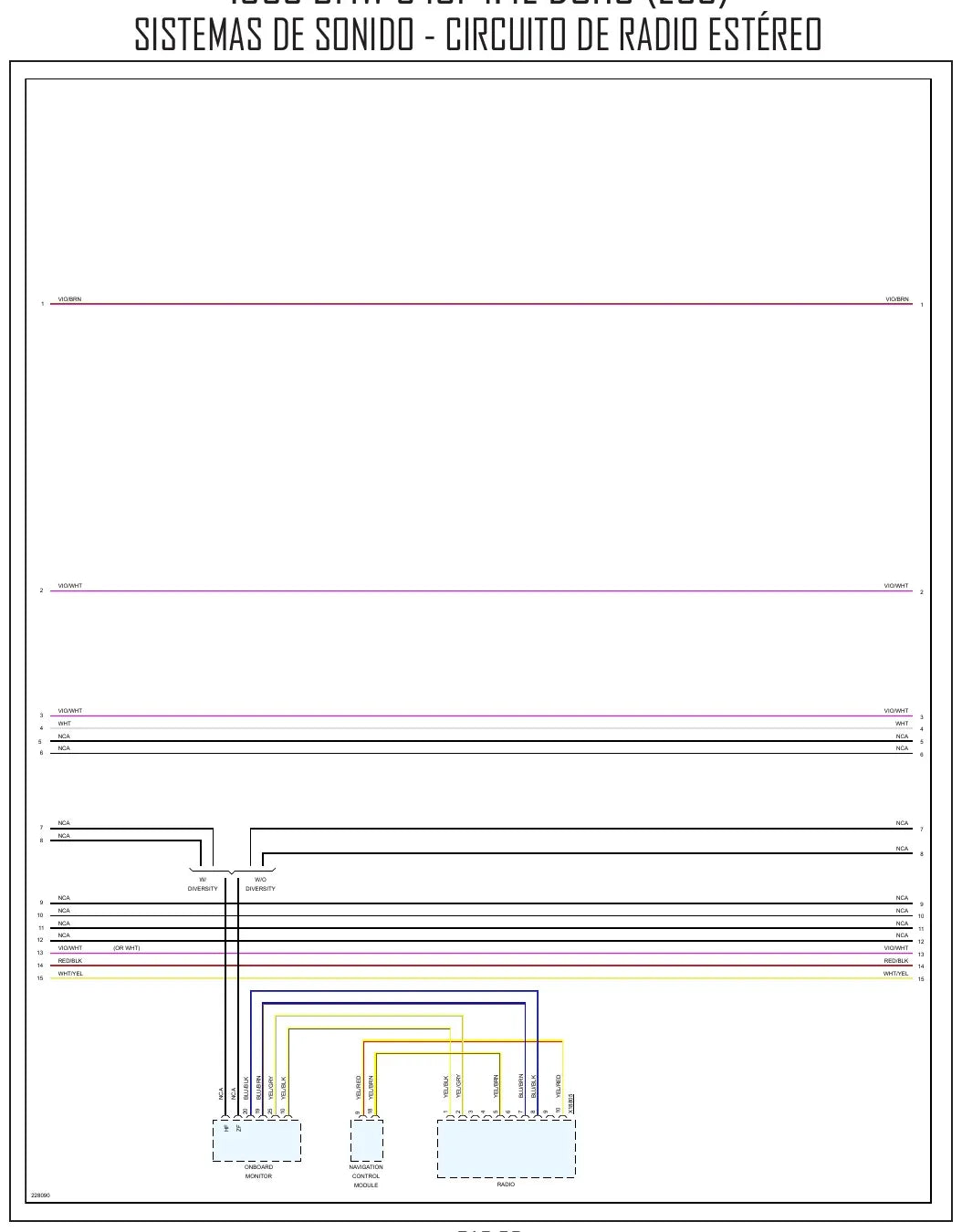 Diagrama Elétrico BMW 540i — prancha de circuito 3
