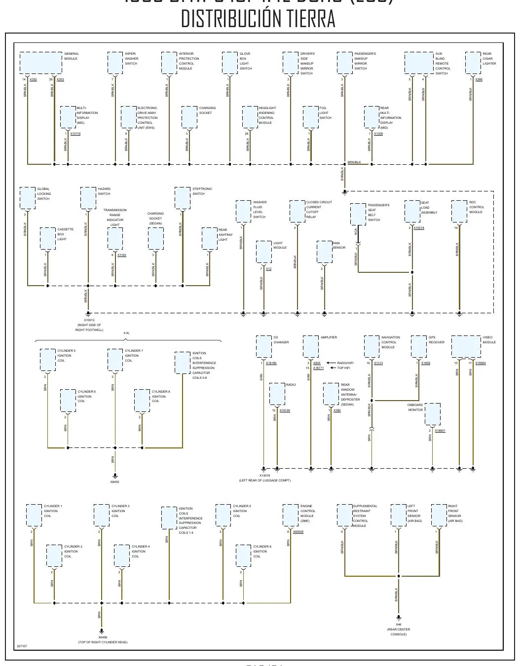 Diagrama Elétrico BMW 540i — prancha de circuito 4