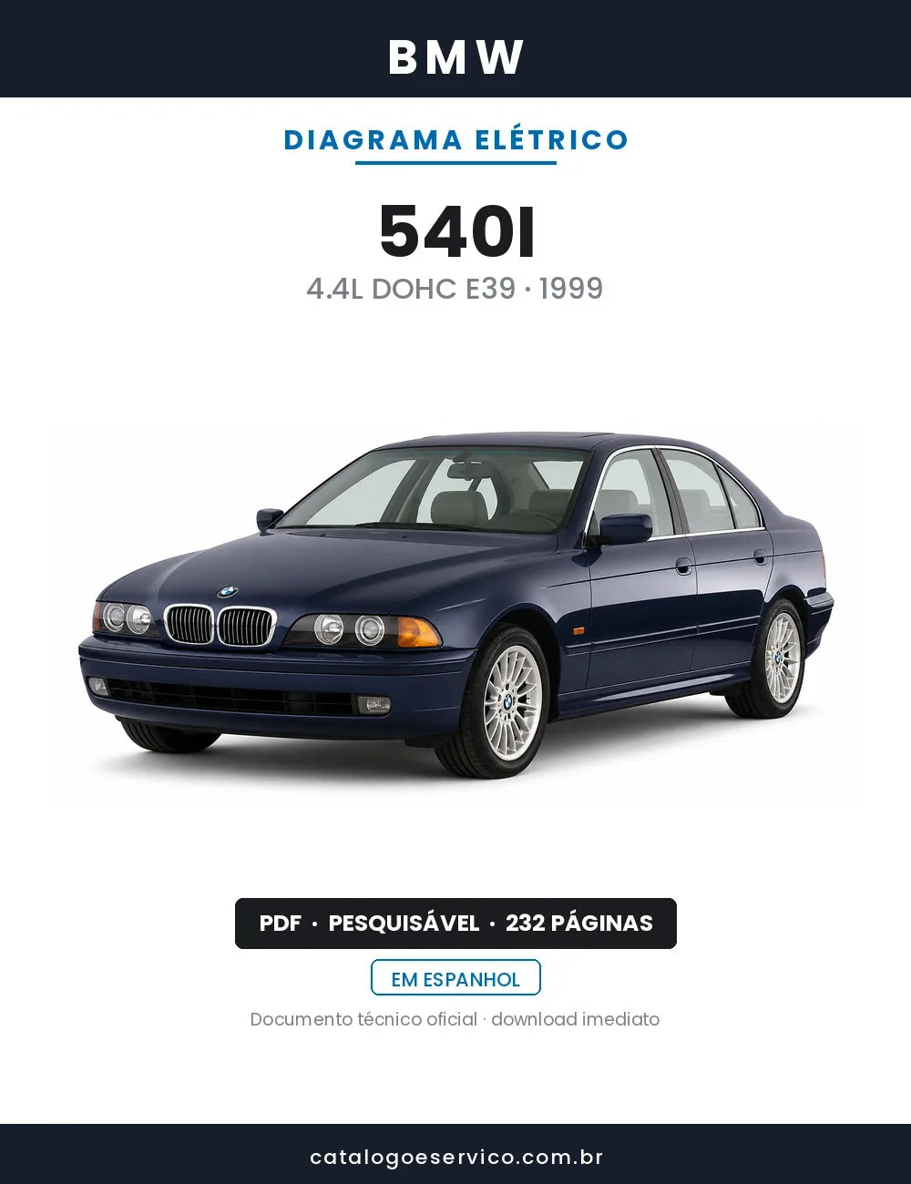 Diagrama Elétrico BMW 540i — capa