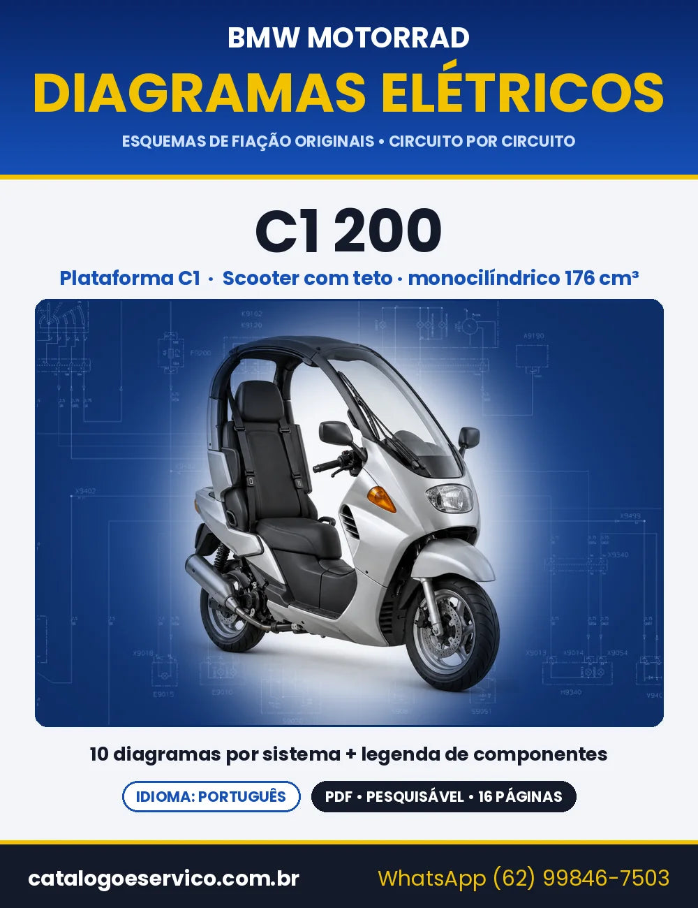 Capa do Diagrama Elétrico BMW C1 200 em PDF