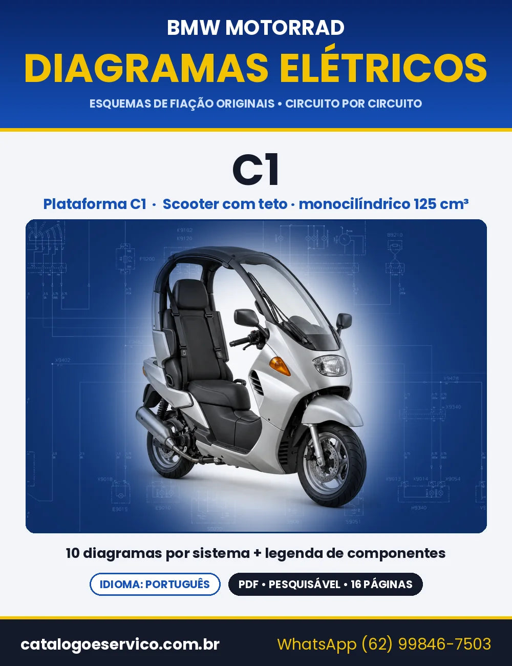 Capa do Diagrama Elétrico BMW C1 em PDF