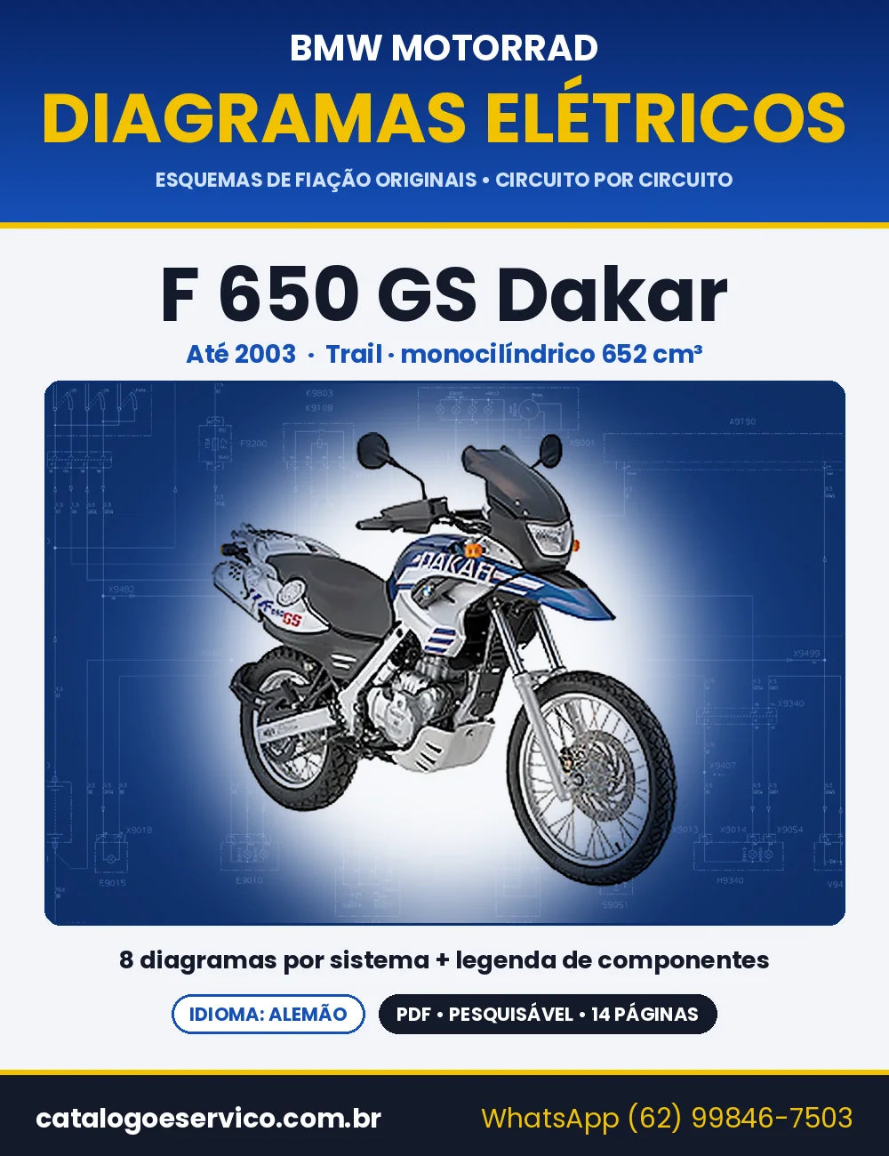 Capa do Diagrama Elétrico BMW F 650 GS Dakar em PDF