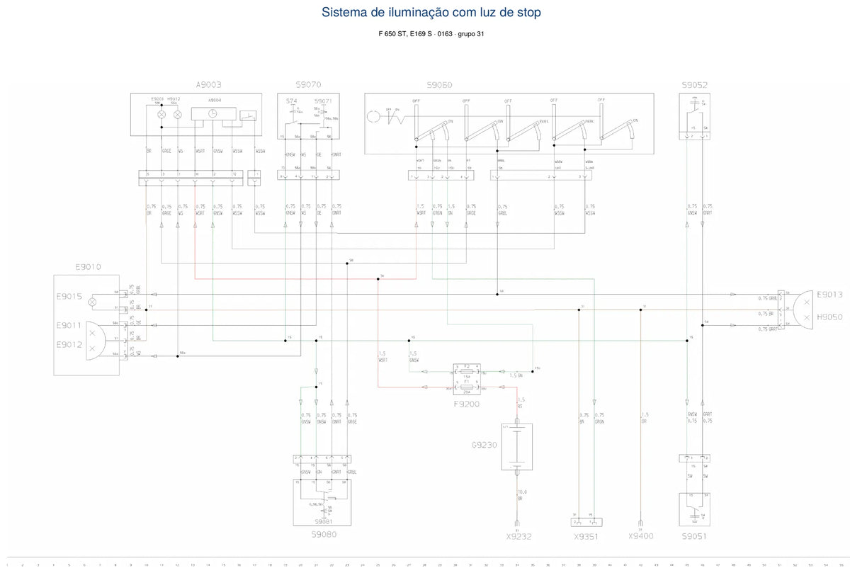 Página do Diagrama Elétrico BMW F 650 ST — esquema de fiação em PDF