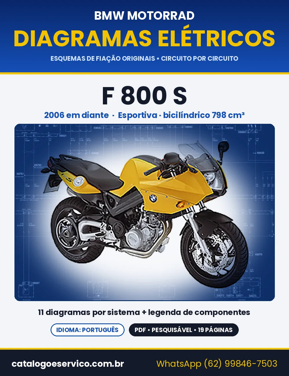 Capa do Diagrama Elétrico BMW F 800 S em PDF