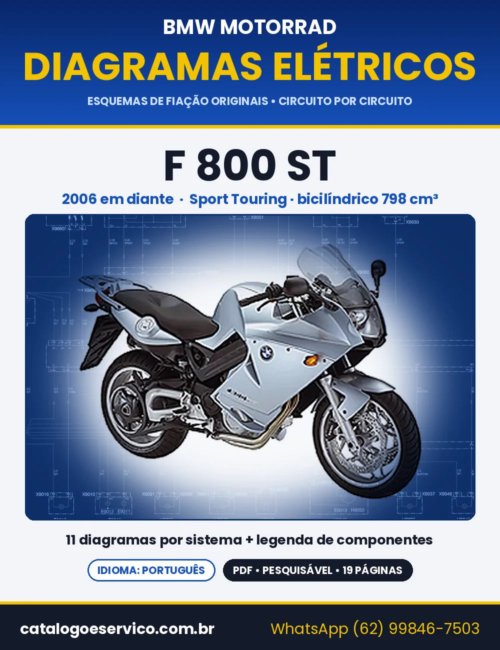 Capa do Diagrama Elétrico BMW F 800 ST em PDF