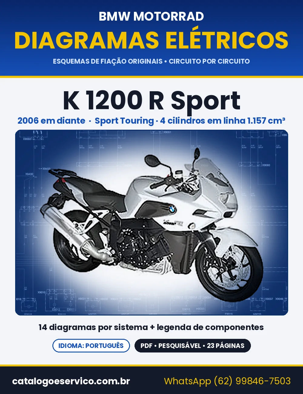 Capa do Diagrama Elétrico BMW K 1200 R Sport em PDF