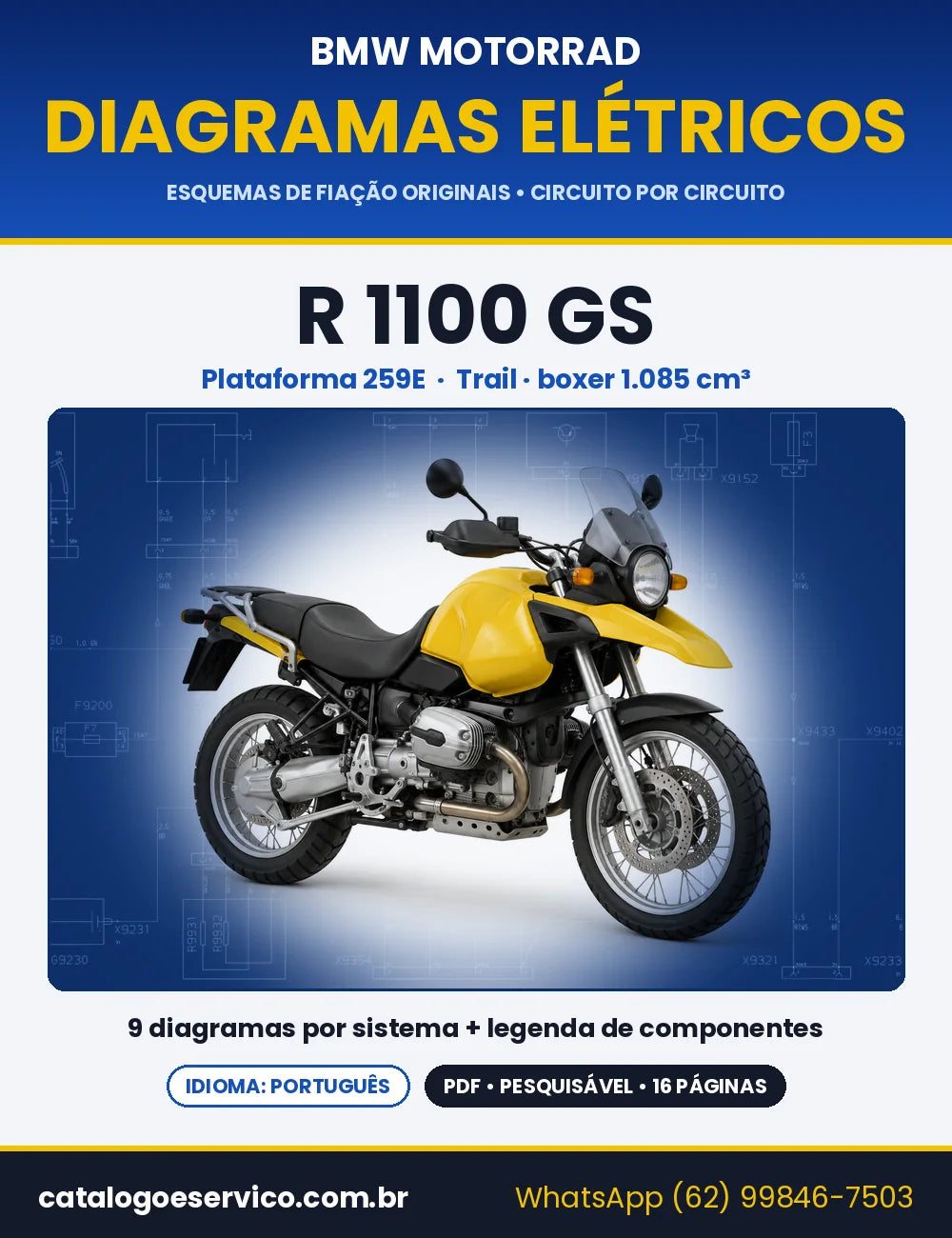 Capa do Diagrama Elétrico BMW R 1100 GS em PDF