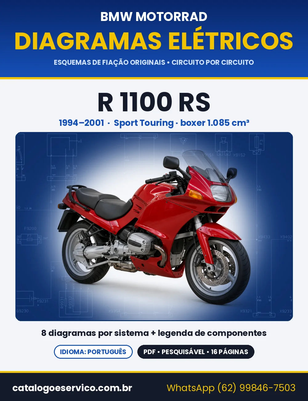Capa do Diagrama Elétrico BMW R 1100 RS em PDF