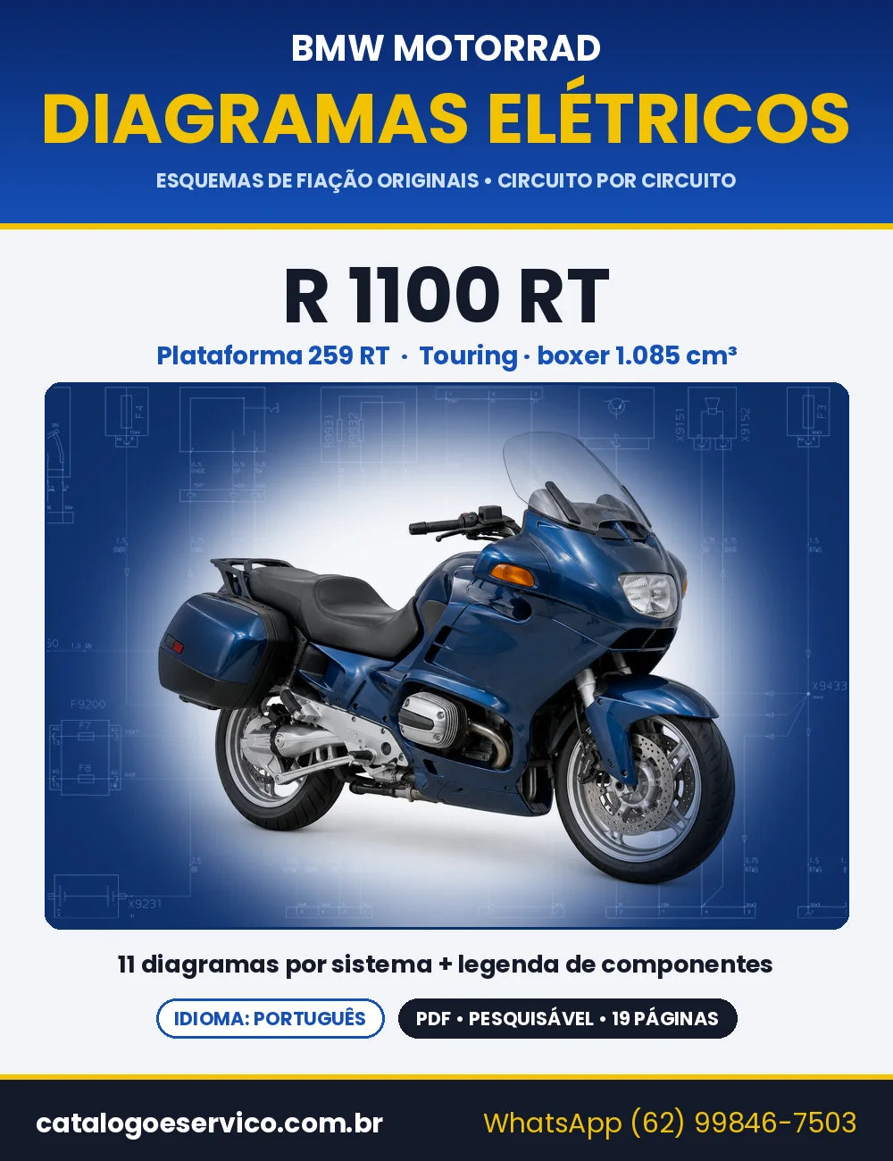 Capa do Diagrama Elétrico BMW R 1100 RT em PDF