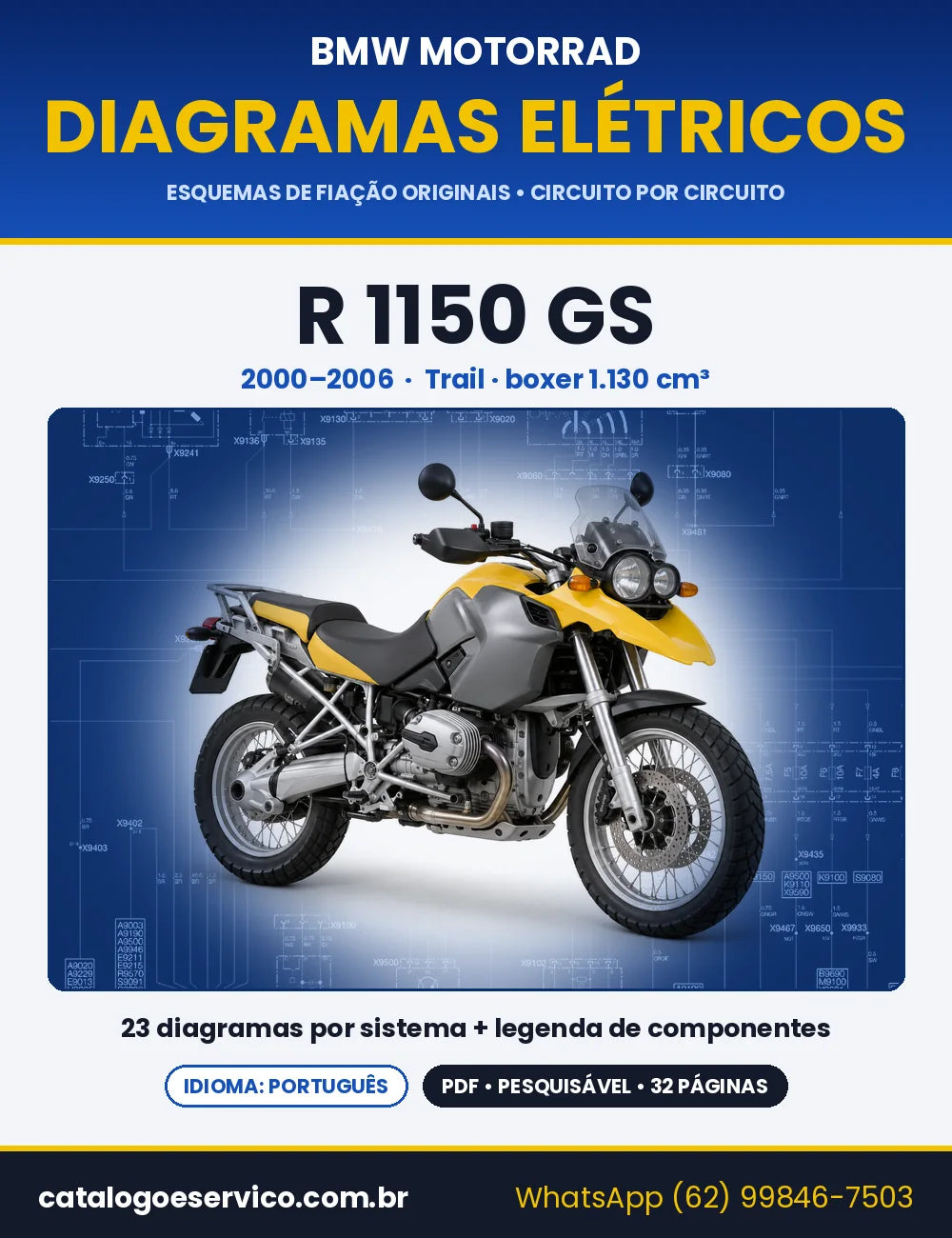 Capa do Diagrama Elétrico BMW R 1150 GS em PDF