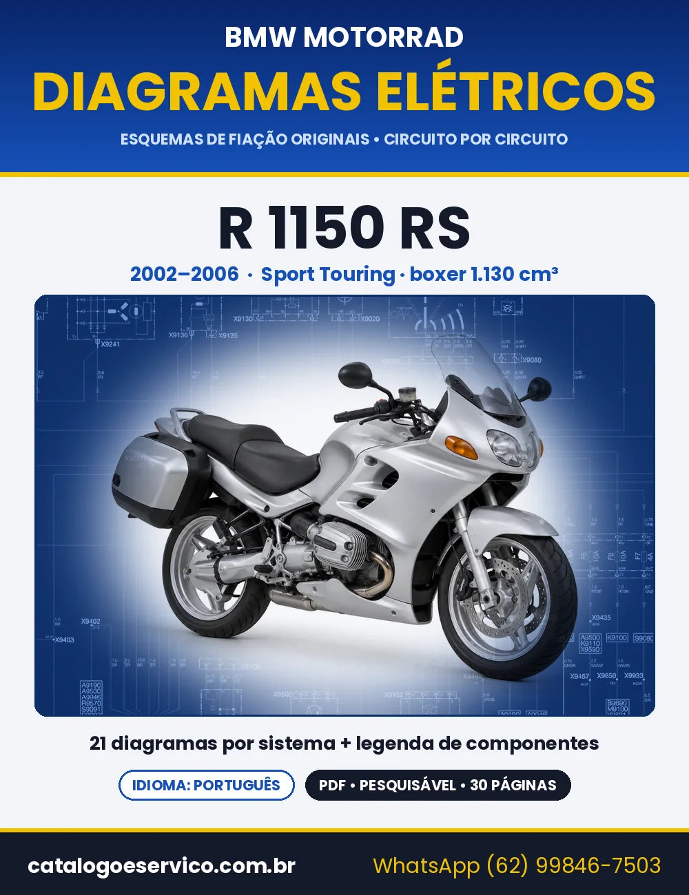Capa do Diagrama Elétrico BMW R 1150 RS em PDF