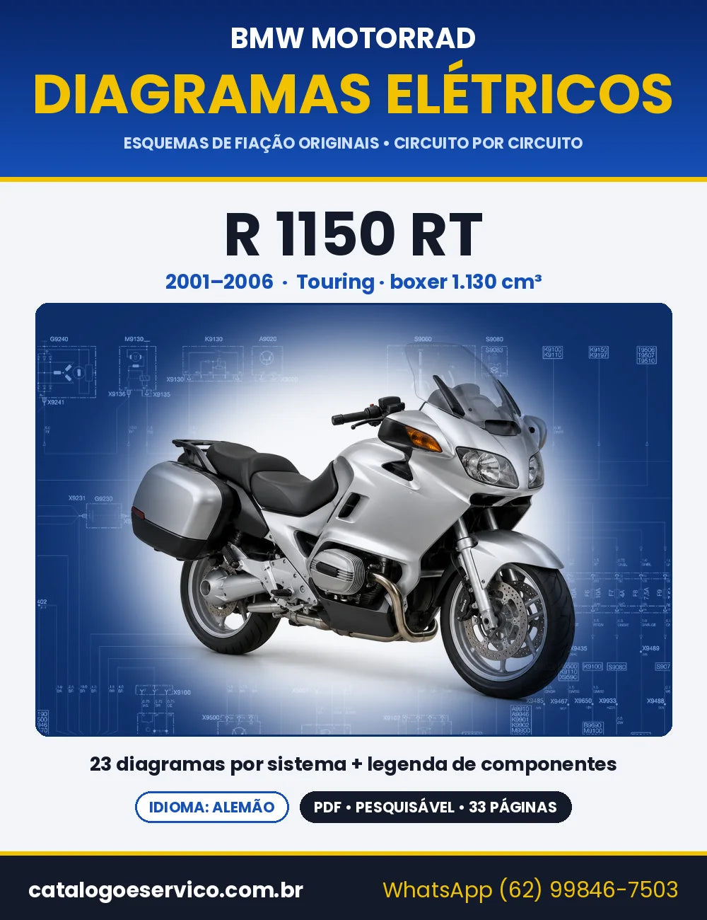 Capa do Diagrama Elétrico BMW R 1150 RT em PDF