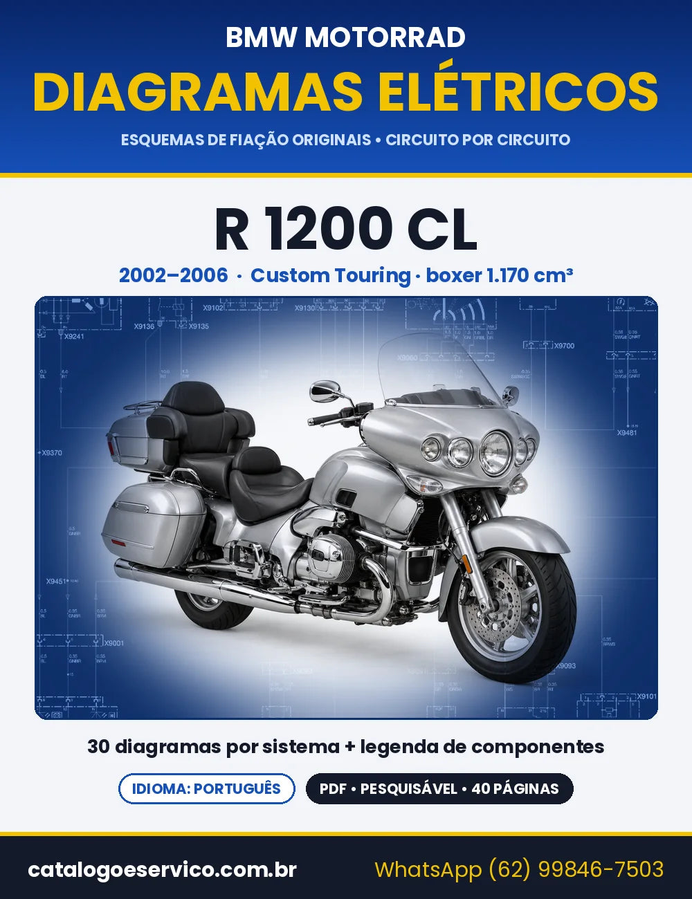 Capa do Diagrama Elétrico BMW R 1200 CL em PDF