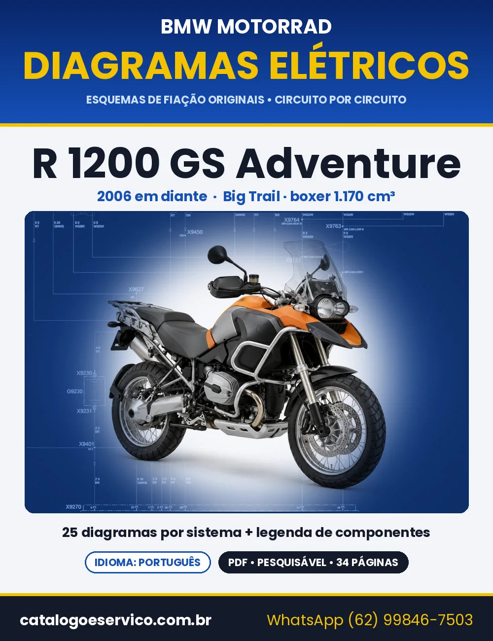 Capa do Diagrama Elétrico BMW R 1200 GS Adventure em PDF