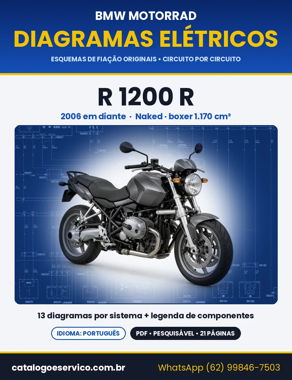 Capa do Diagrama Elétrico BMW R 1200 R em PDF