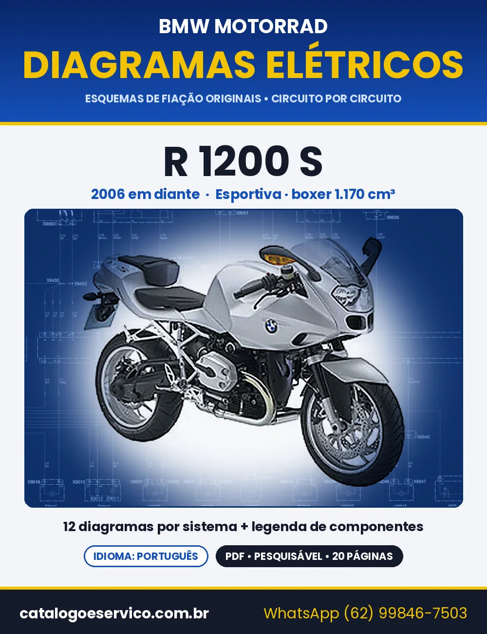 Capa do Diagrama Elétrico BMW R 1200 S em PDF
