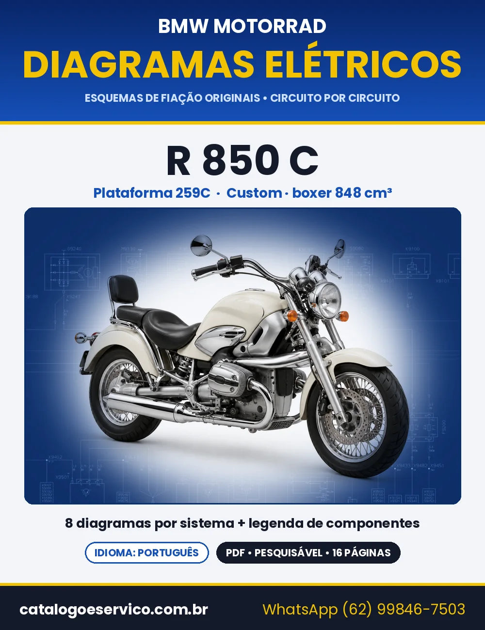Capa do Diagrama Elétrico BMW R 850 C em PDF