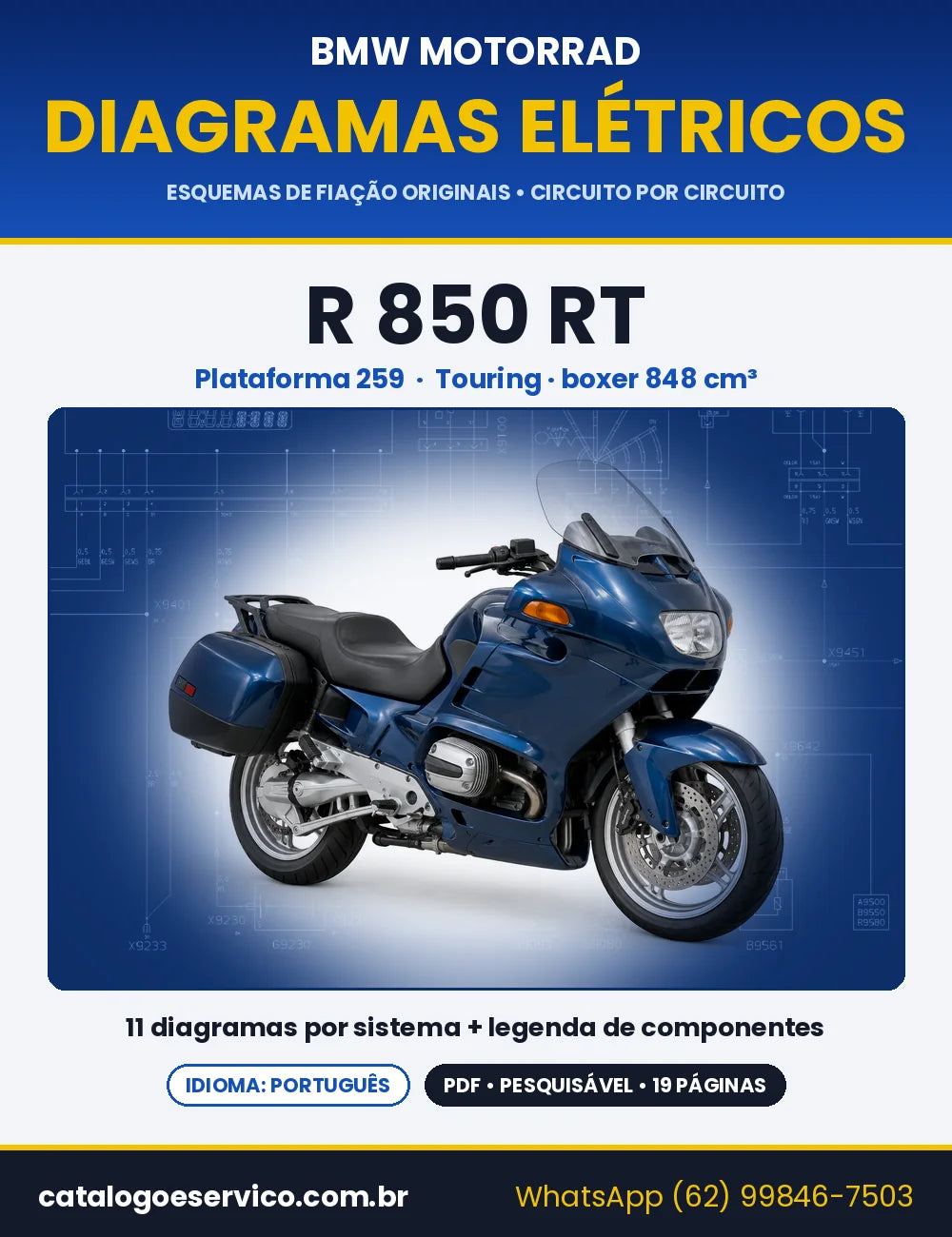 Capa do Diagrama Elétrico BMW R 850 RT em PDF