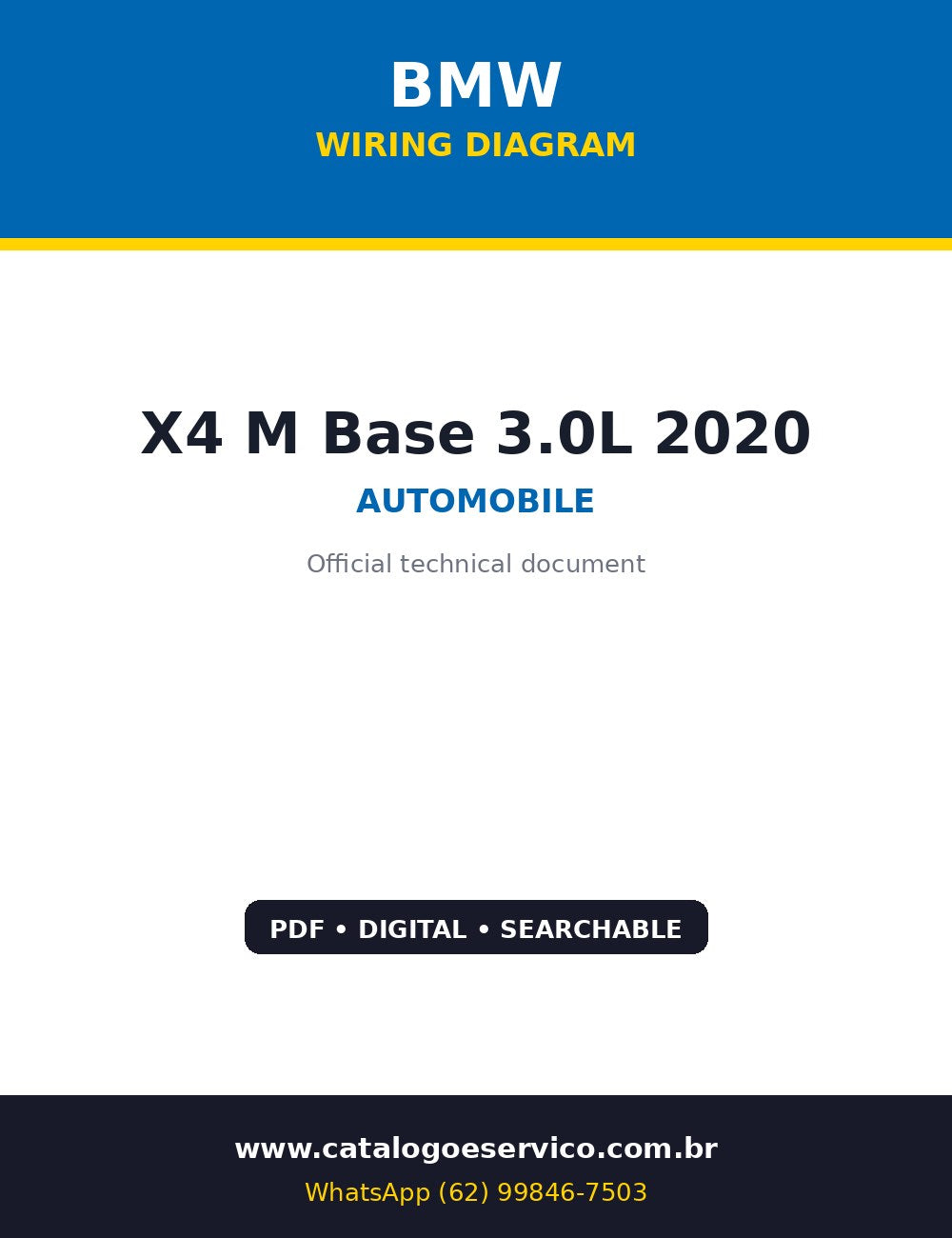 Diagrama Elétrico BMW X4 M Base 3.0L 2020 — M 2020 em 187 paginas: do DME