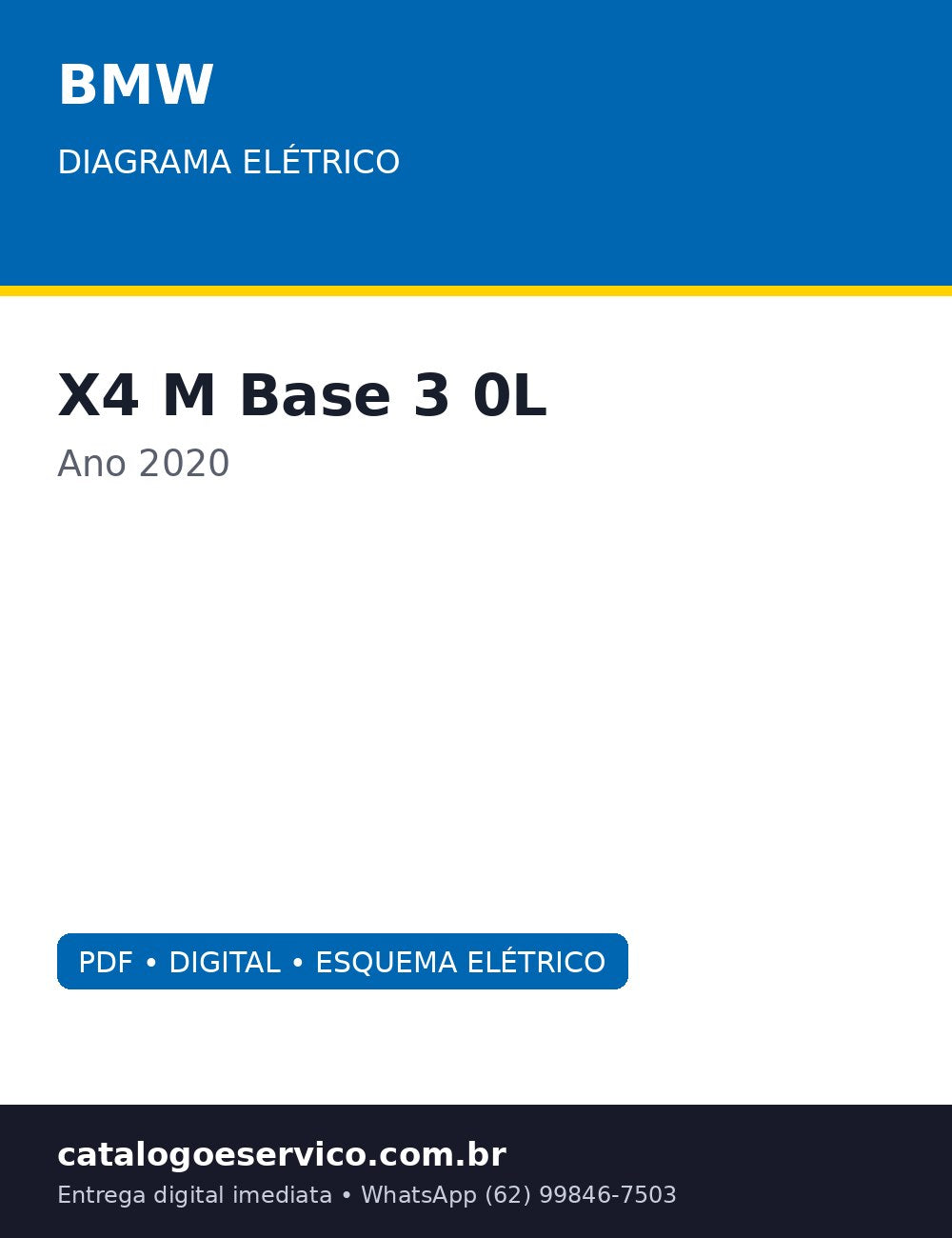 Diagrama Elétrico BMW X4 M Base 3.0L 2020 — M 2020 em 187 paginas: do DME