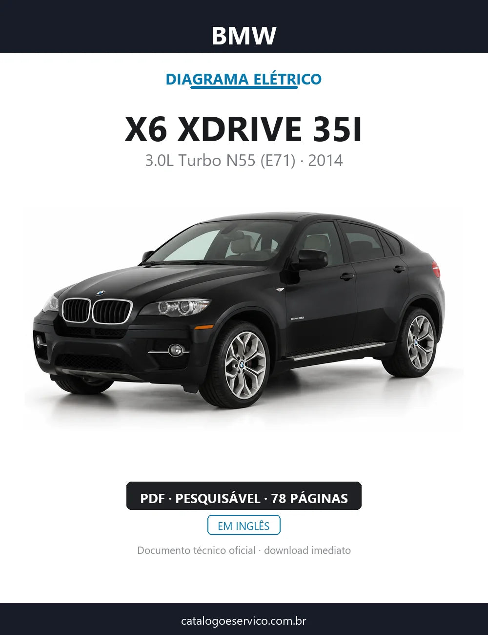 Diagrama Elétrico BMW X6 xDrive 35i — capa
