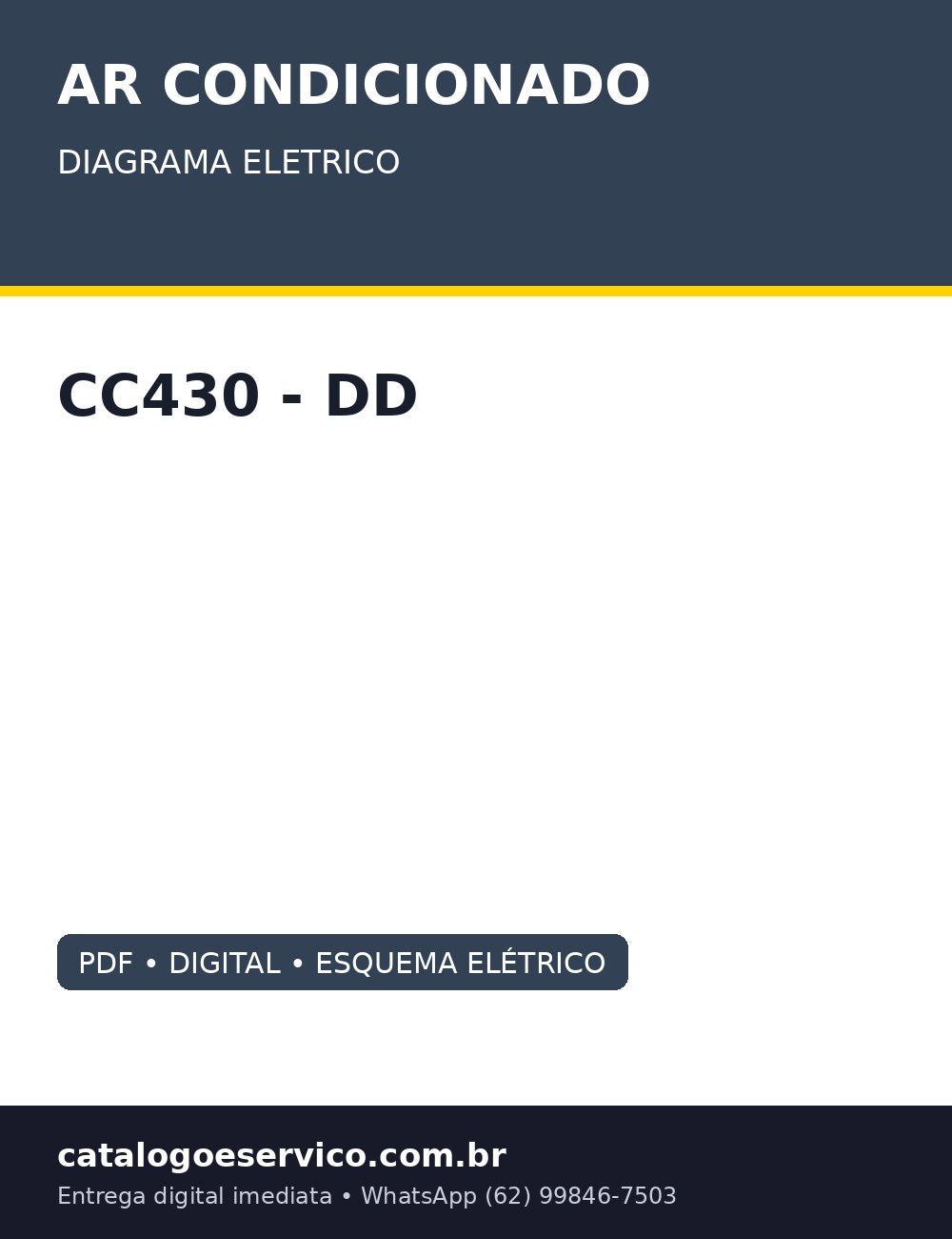Diagrama Eletrico Ar Condicionado CC430 - DD — Ar-condicionado CC430-DD mapeado conector por conector