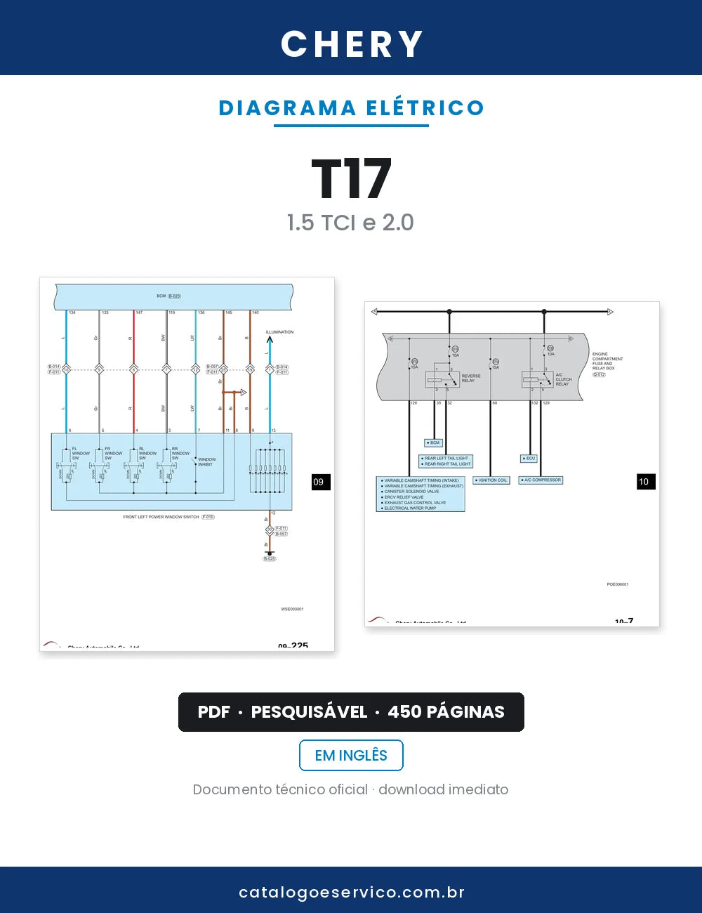 Diagrama Elétrico Chery T17 — capa