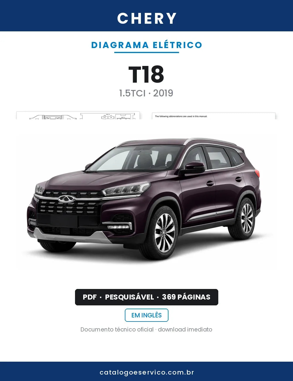 Diagrama Elétrico Chery T18 — capa