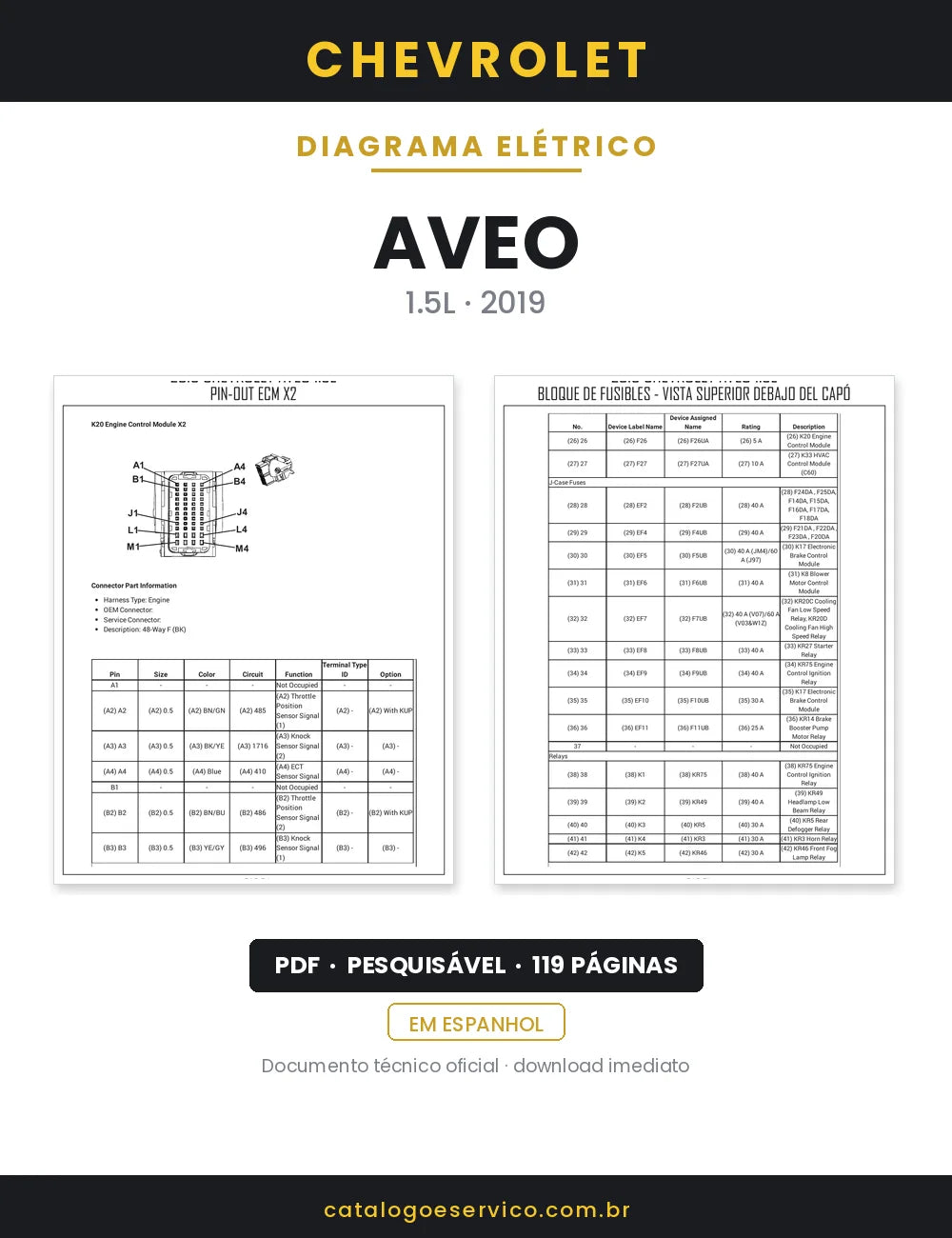 Diagrama Elétrico Chevrolet Aveo — capa
