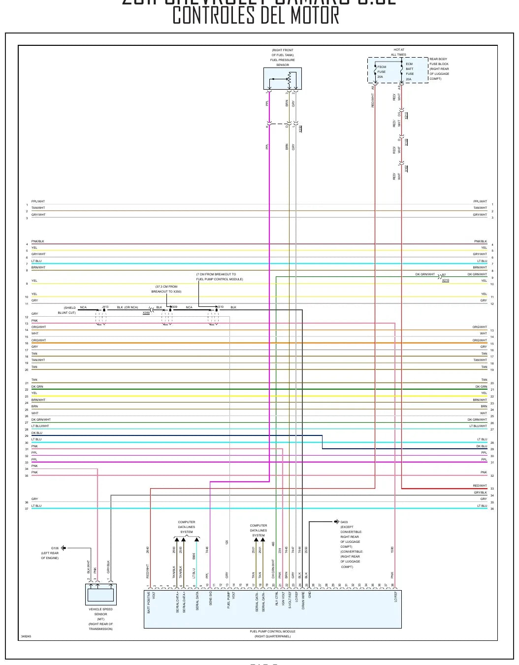Diagrama Elétrico Chevrolet Camaro — prancha de circuito 4