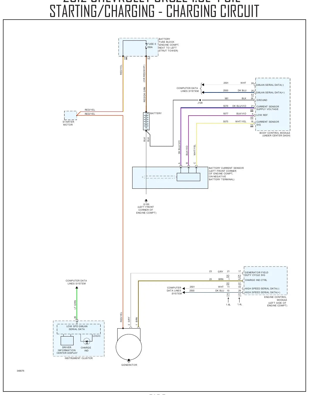 Diagrama Elétrico Chevrolet Cruze — prancha de circuito 1