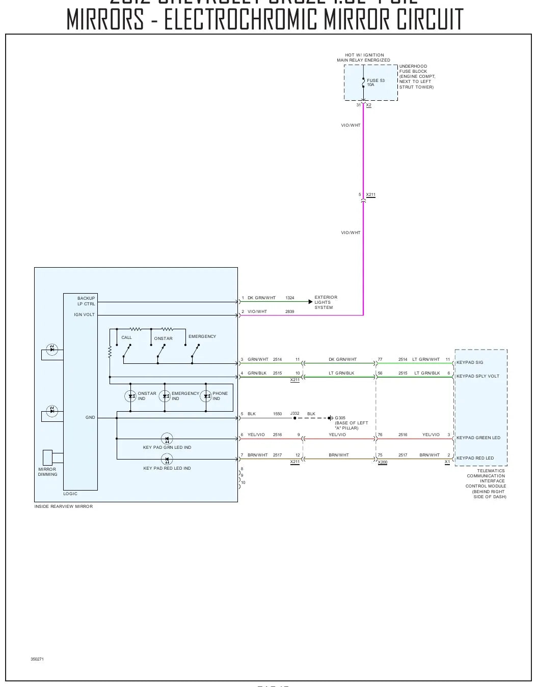 Diagrama Elétrico Chevrolet Cruze — prancha de circuito 2
